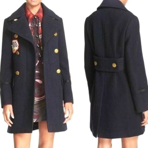 Coach Jackets & Blazers - NWOT!! Coach 1941 Naval Officer Patch Pea coat Women Navy Wool Blend Size 0